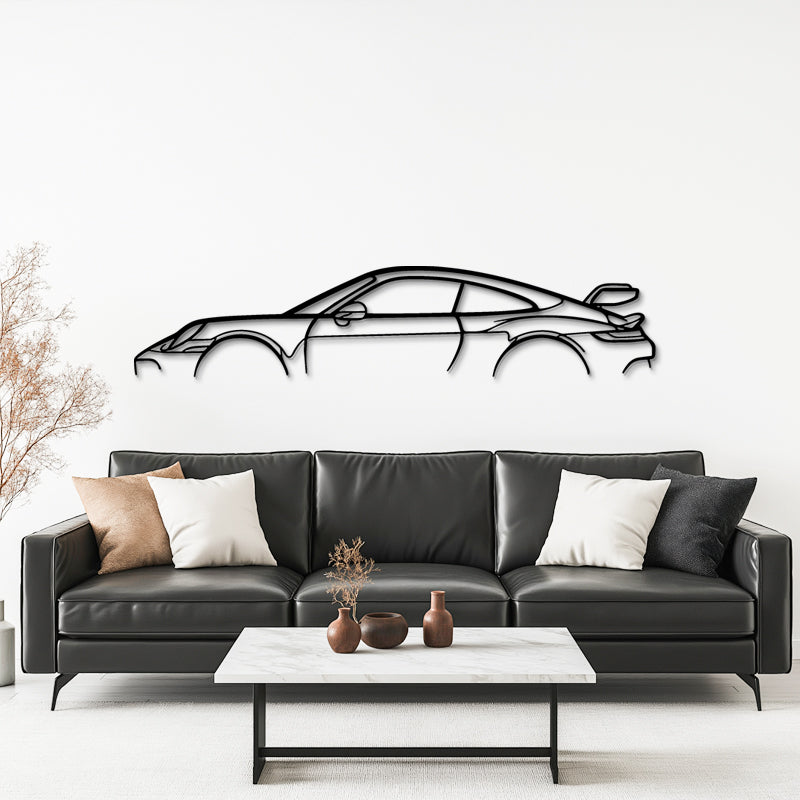 911 GT3 (992) Silhouette - Sports Car Metal Wall Art