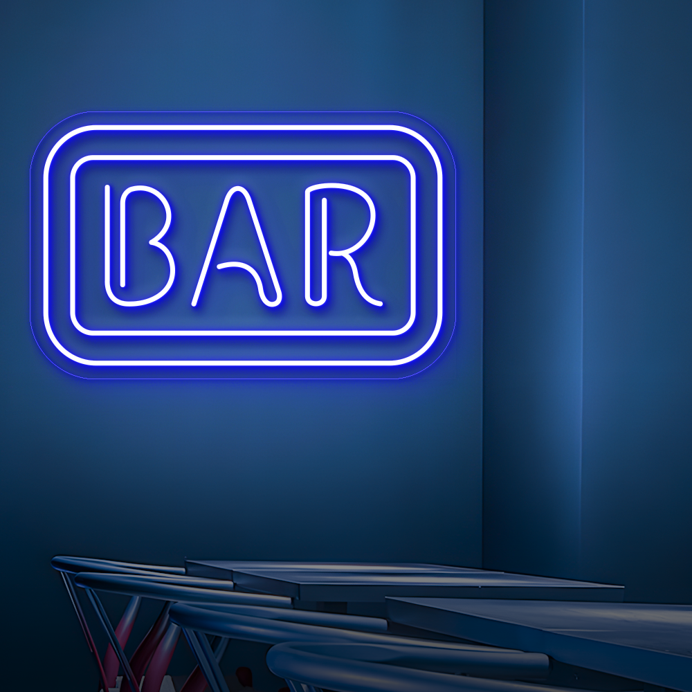 Bar LED Neon Sign - Stylish Wall Art for Clubs, Restaurants & Basement Bars