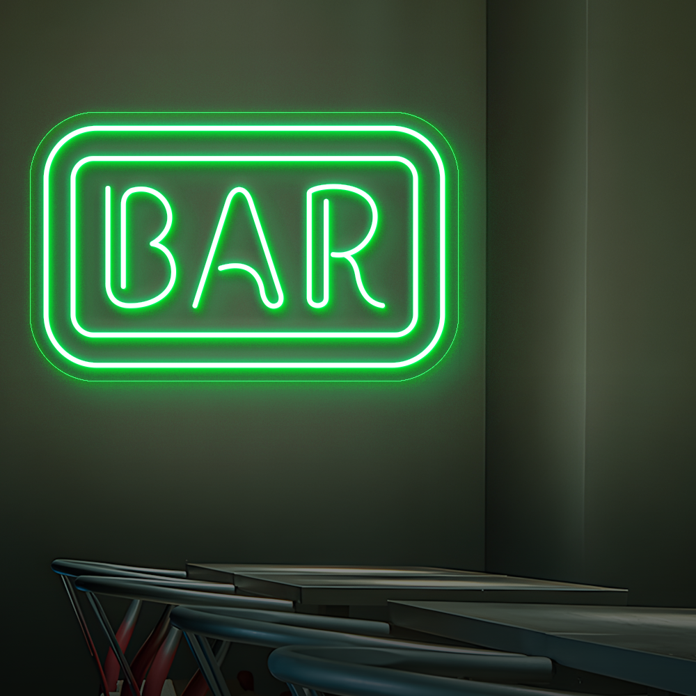 Bar LED Neon Sign - Stylish Wall Art for Clubs, Restaurants & Basement Bars