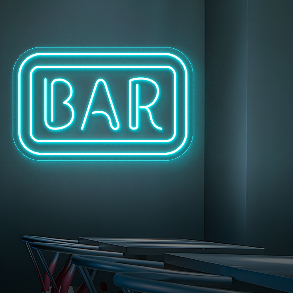 Bar LED Neon Sign - Stylish Wall Art for Clubs, Restaurants & Basement Bars