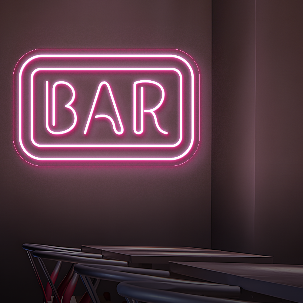 Bar LED Neon Sign - Stylish Wall Art for Clubs, Restaurants & Basement Bars