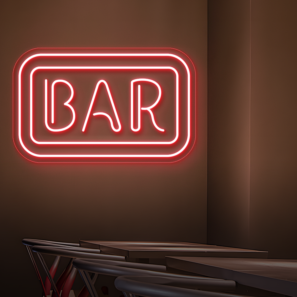 Bar LED Neon Sign - Stylish Wall Art for Clubs, Restaurants & Basement Bars