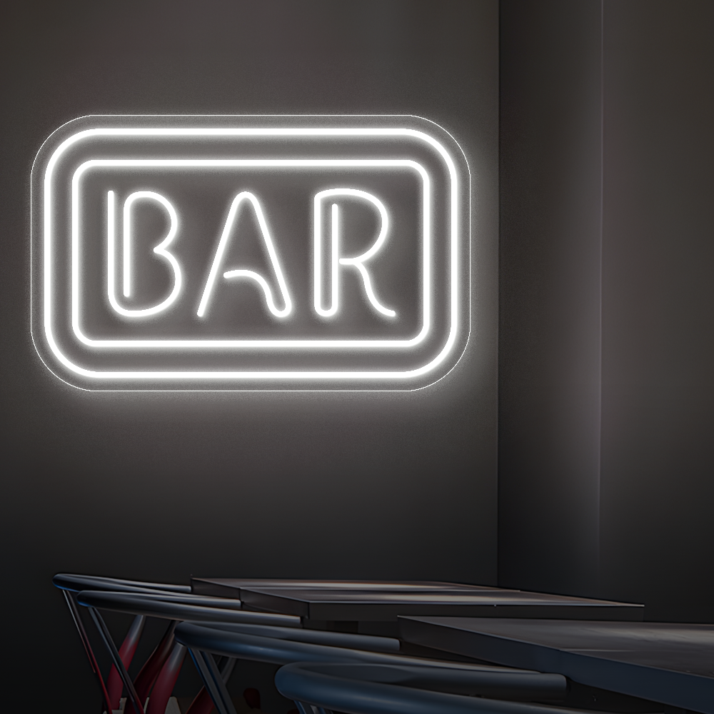 Bar LED Neon Sign - Stylish Wall Art for Clubs, Restaurants & Basement Bars