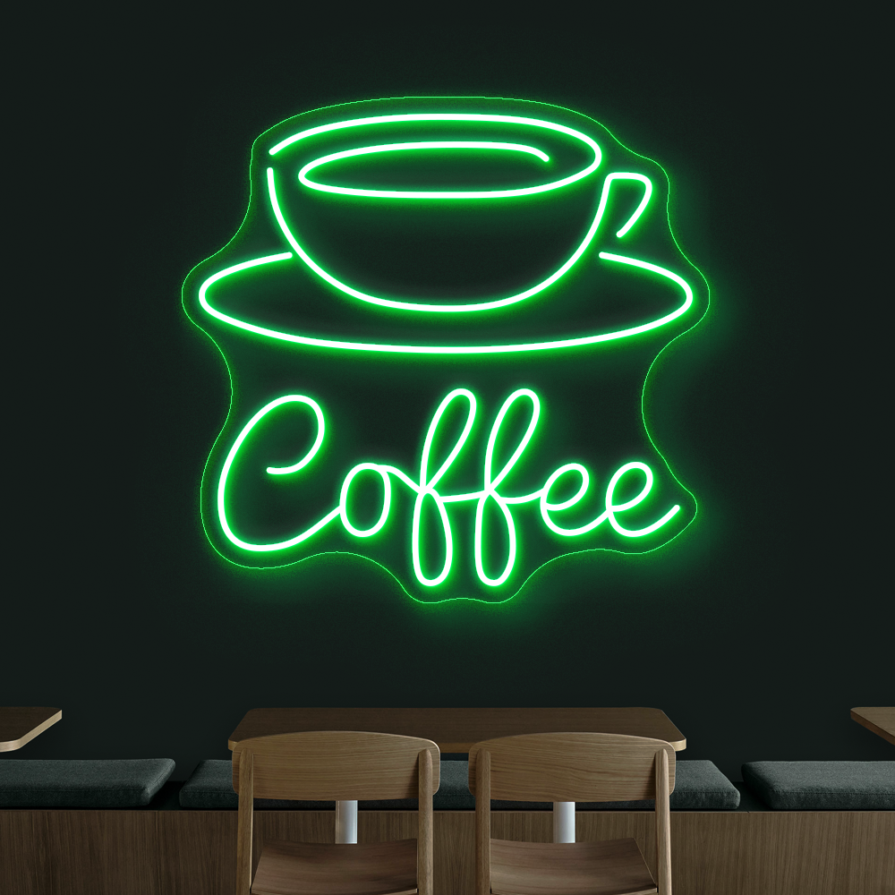 Coffee & Cup LED Neon Sign - Eye-Catching Light for Baristas and Coffee Corners