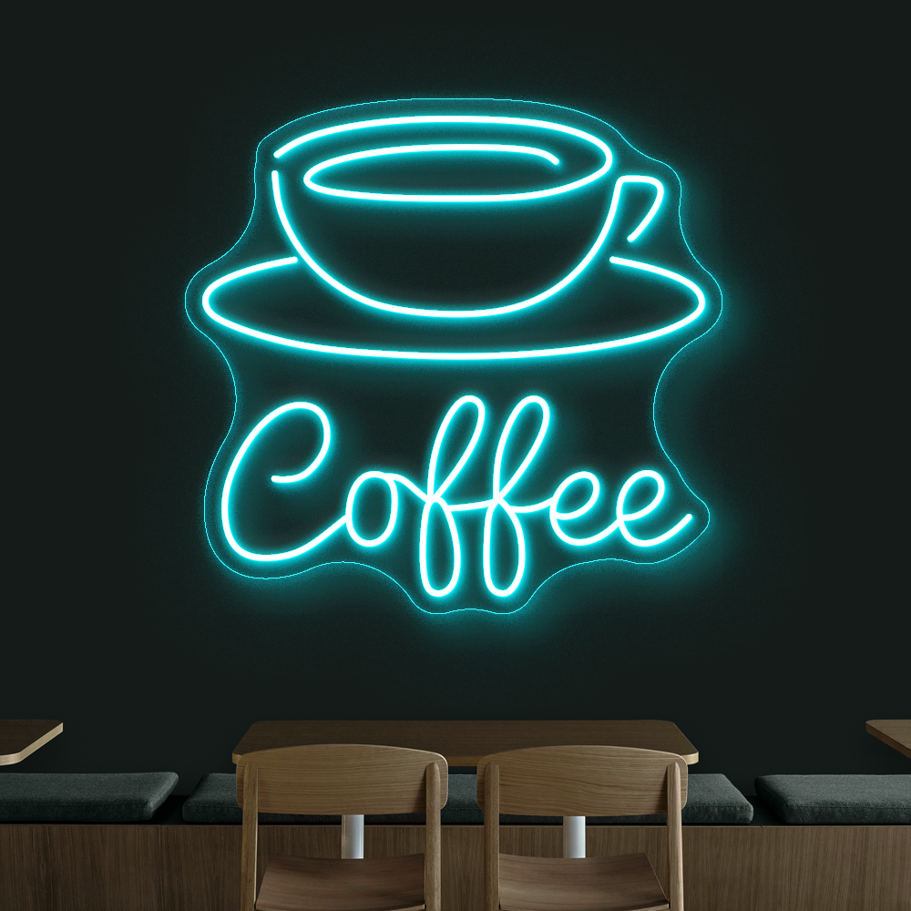 Coffee & Cup LED Neon Sign - Eye-Catching Light for Baristas and Coffee Corners