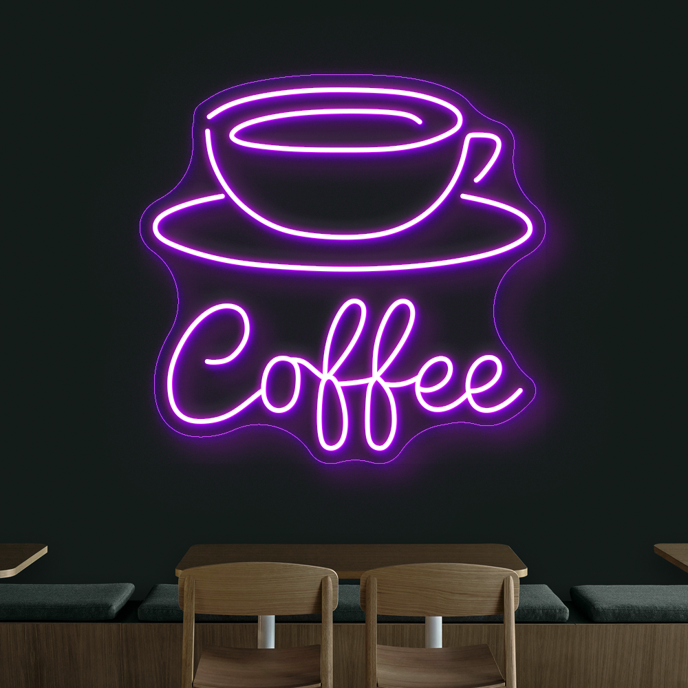Coffee & Cup LED Neon Sign - Eye-Catching Light for Baristas and Coffee Corners