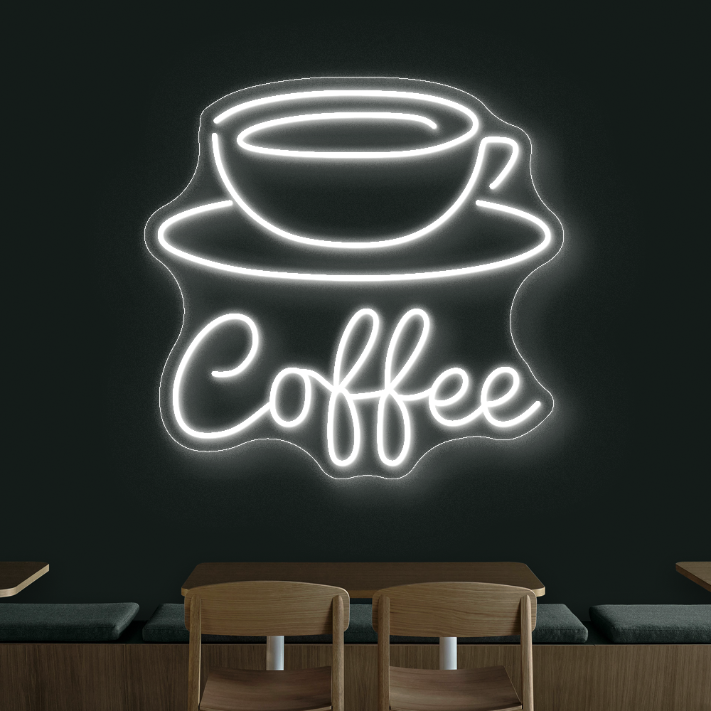 Coffee & Cup LED Neon Sign - Eye-Catching Light for Baristas and Coffee Corners