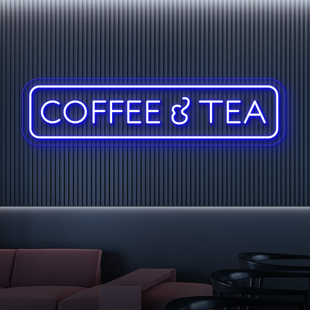 Kaffee- und Tee -LED -Neonschild - gemütliches Licht für Coffeeshops & Tea Rooms