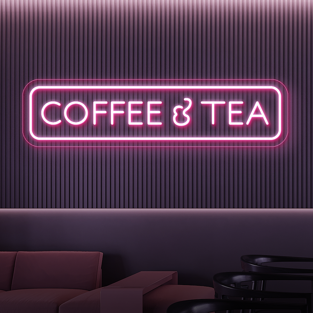 Coffee &Tea LED Neon Sign - Cozy Light for Coffee Shops & Tea Rooms