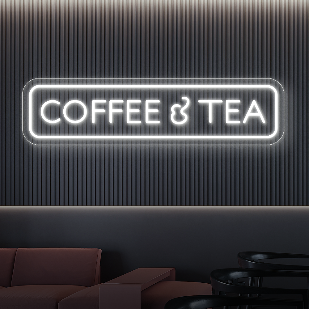 Coffee &Tea LED Neon Sign - Cozy Light for Coffee Shops & Tea Rooms