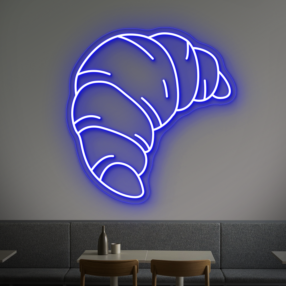 Croissant Neon Schild - LED -Neonlicht für Bäckereien, Cafés und Küchendekoration