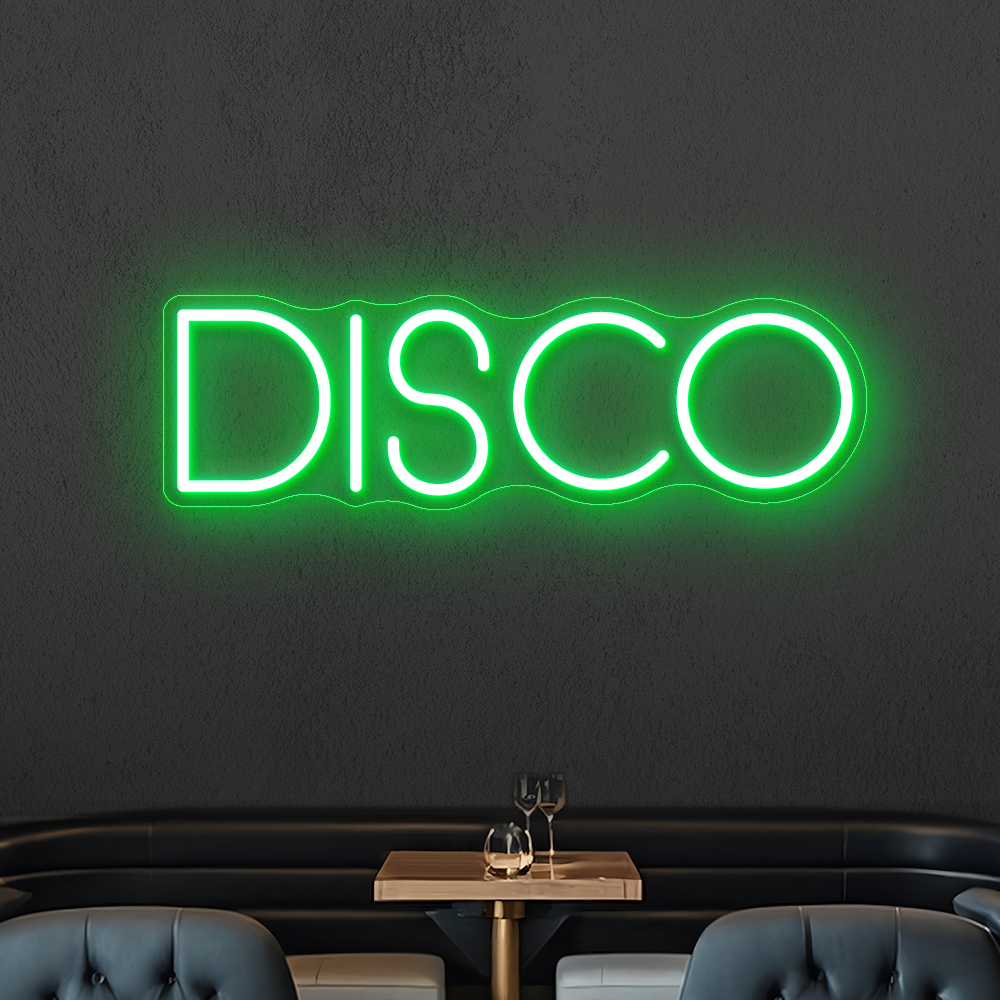 Disco Neon Sign - Vibrant LED Wall Art for Clubs, Lounges & DJs