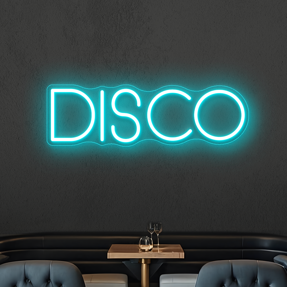 Disco Neon Sign - Vibrant LED Wall Art for Clubs, Lounges & DJs
