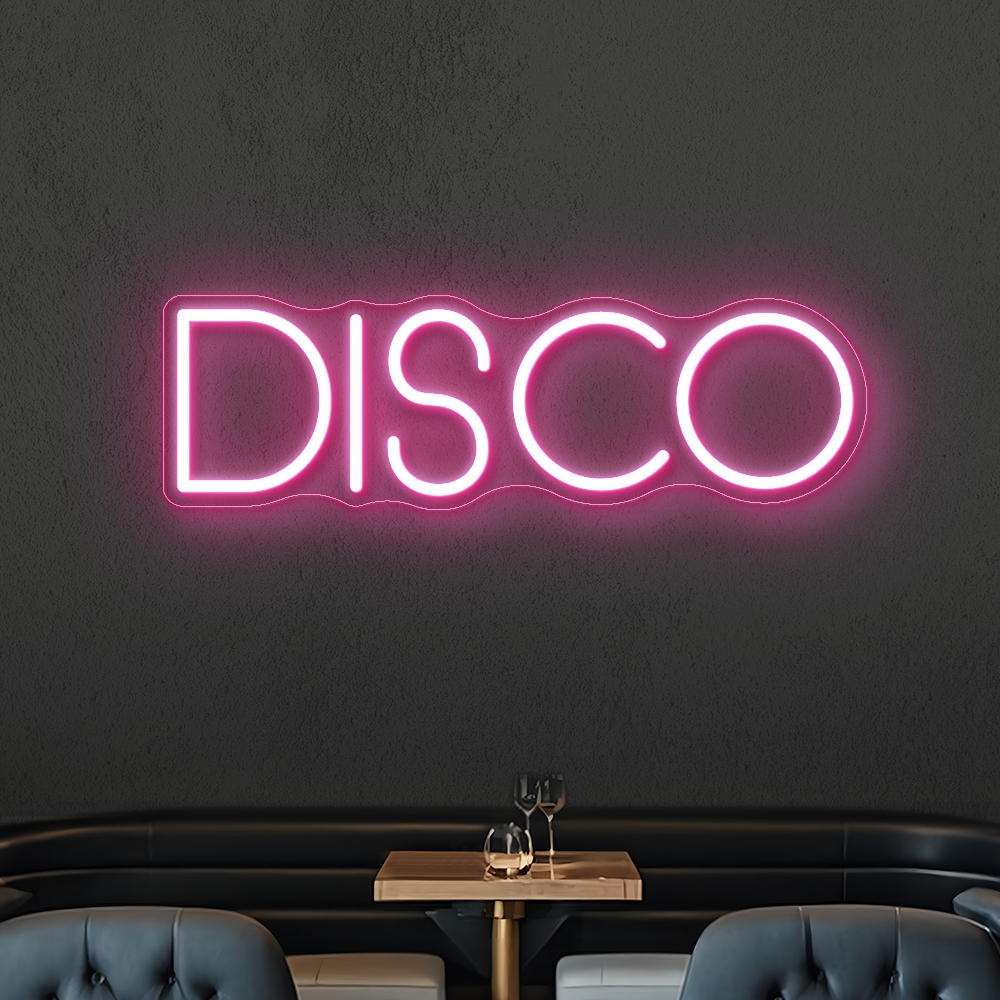 Disco Neon Sign - Vibrant LED Wall Art for Clubs, Lounges & DJs