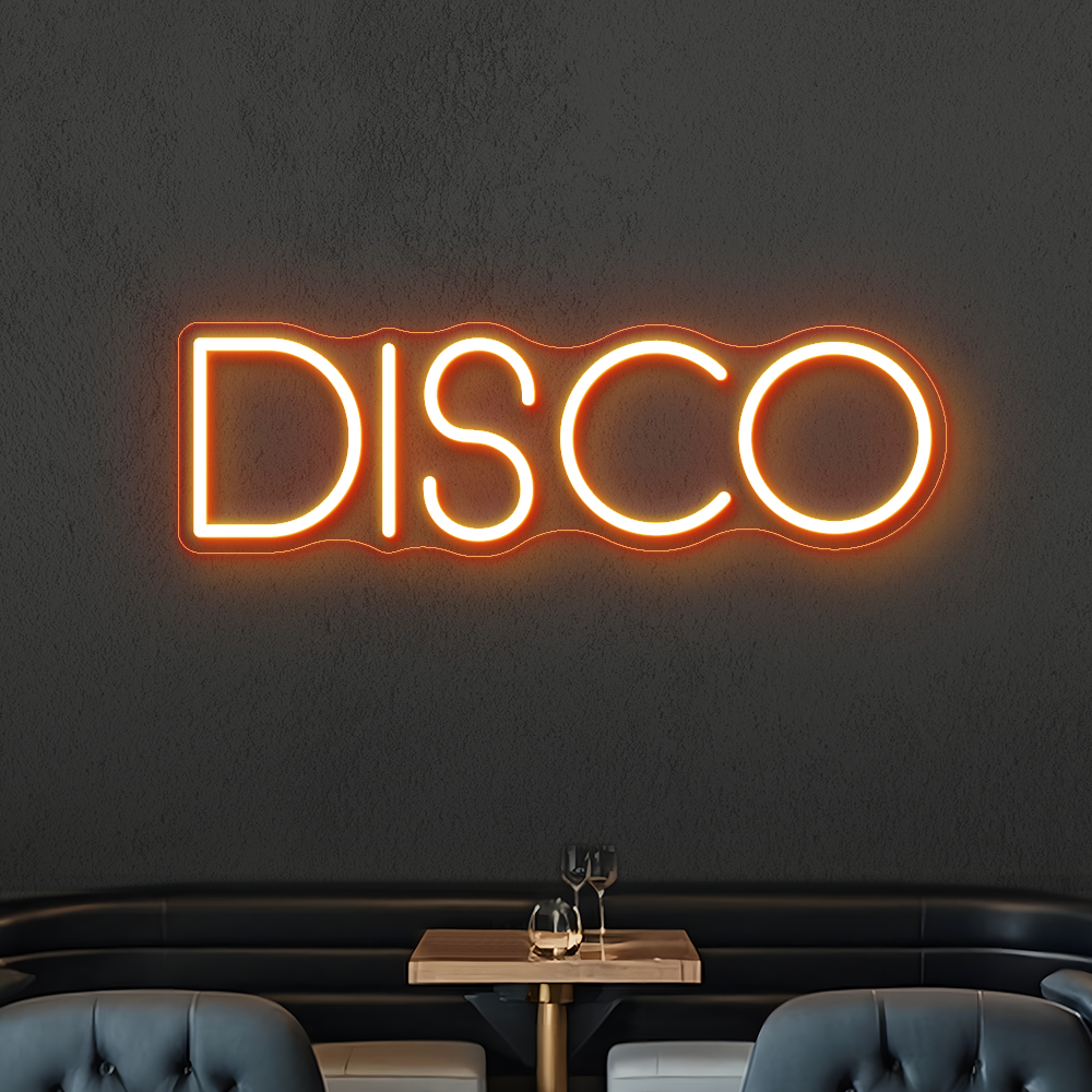 Disco Neon Sign - Vibrant LED Wall Art for Clubs, Lounges & DJs