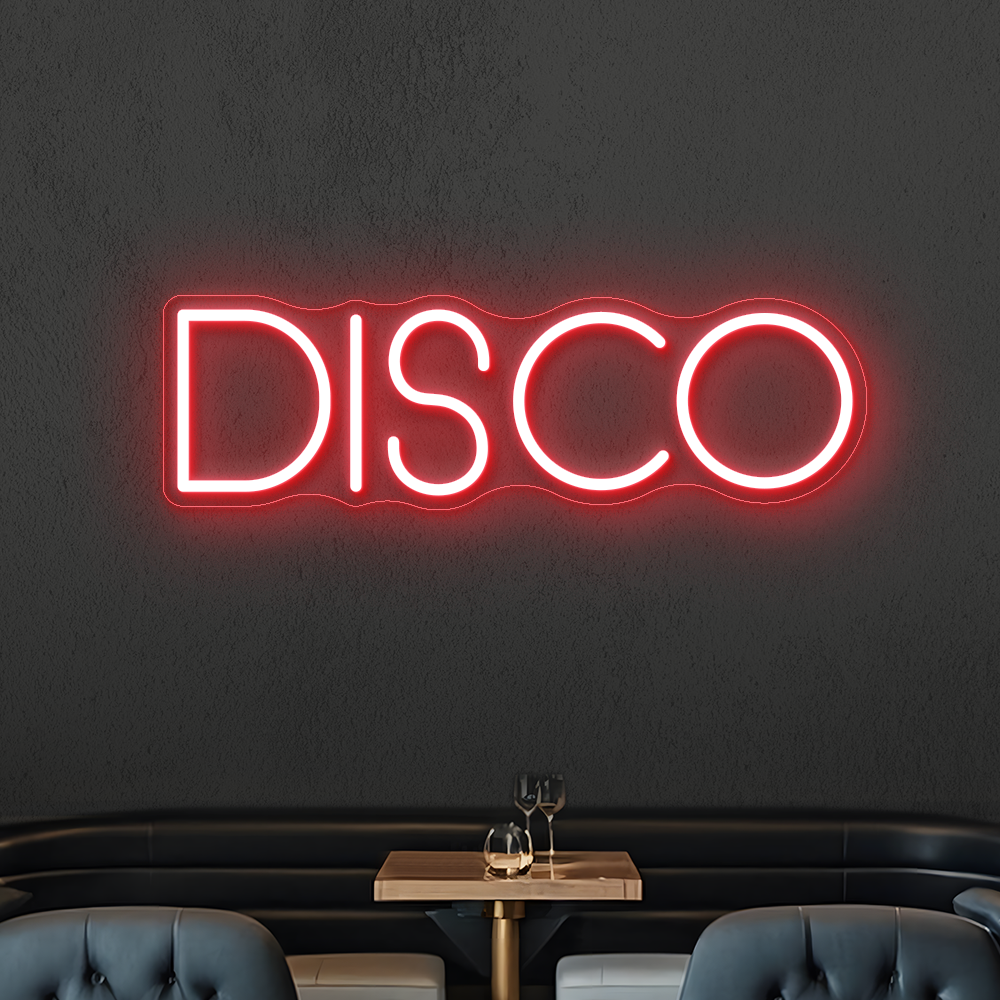 Disco Neon Sign - Vibrant LED Wall Art for Clubs, Lounges & DJs