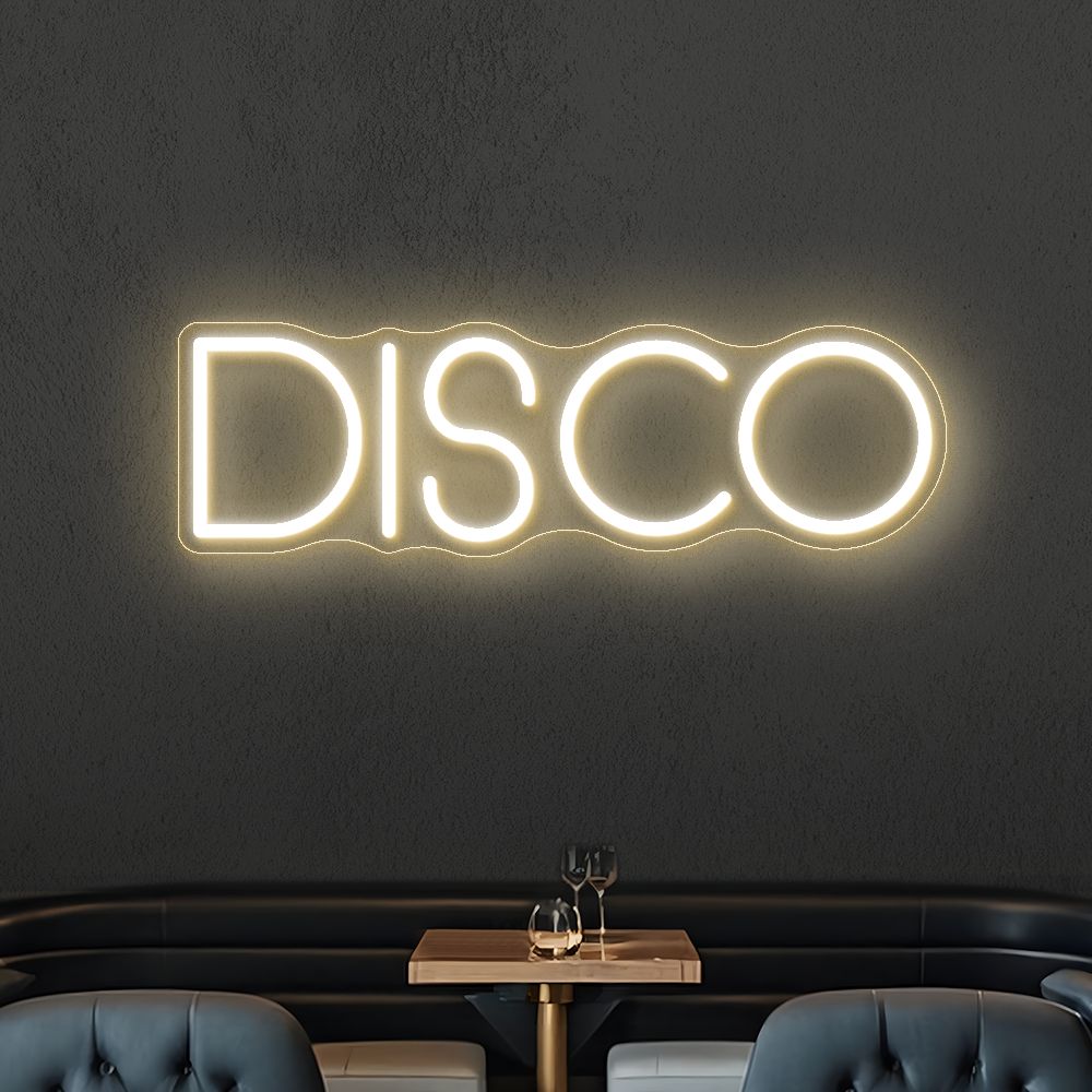 Disco Neon Sign - Vibrant LED Wall Art for Clubs, Lounges & DJs