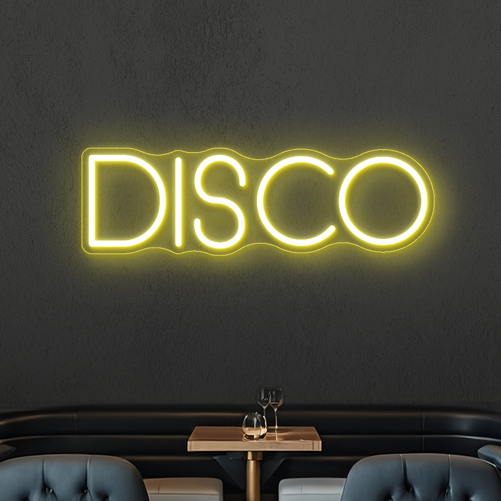 Disco Neon Sign - Vibrant LED Wall Art for Clubs, Lounges & DJs