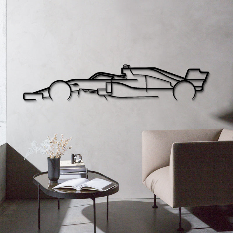 Formula 1 Side Profile Silhouette | F1 Race Car Metal Wall Art
