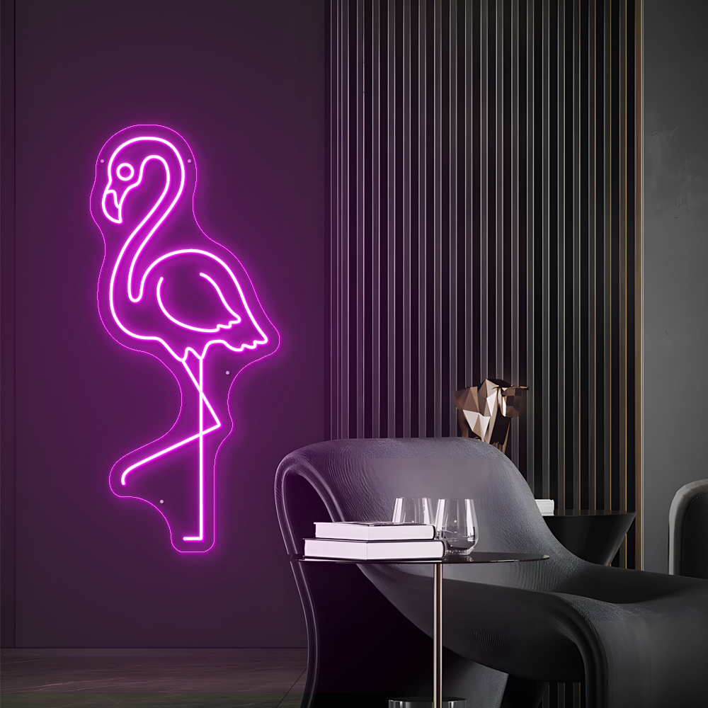 Neon Flamingo Sign – LED Flamingo Light for Home & Party Décor