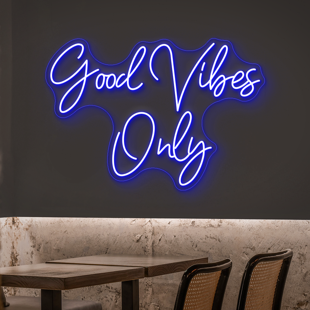 Good Vibes Only Neon Sign - LED Neon Light for Home Decor, Living Room & Bedroom