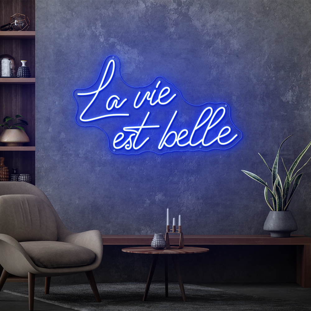 La Vie Est Belle Neon Sign – Elegant LED Wall Decor