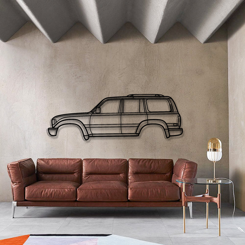 1990 Land Cruiser J80 (5th Gen) Off-Road SUV Metal Wall Art