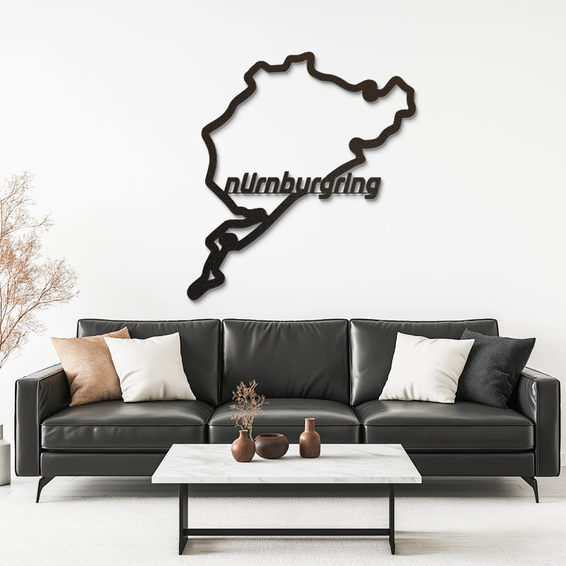 Nürburgring Track Silhouette - Racing Circuit Metal Wall Art