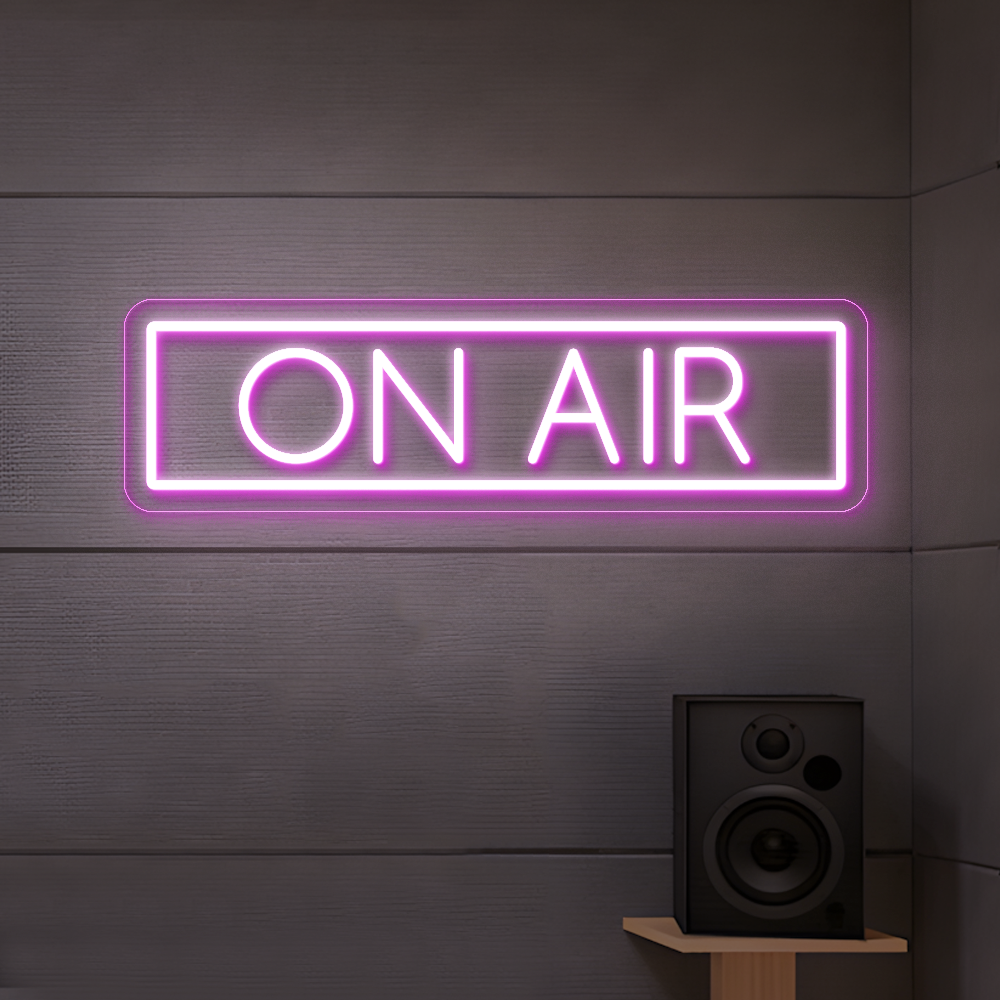 On Air Neon Sign - Vibrant LED Sign for Home Studio & Office Use