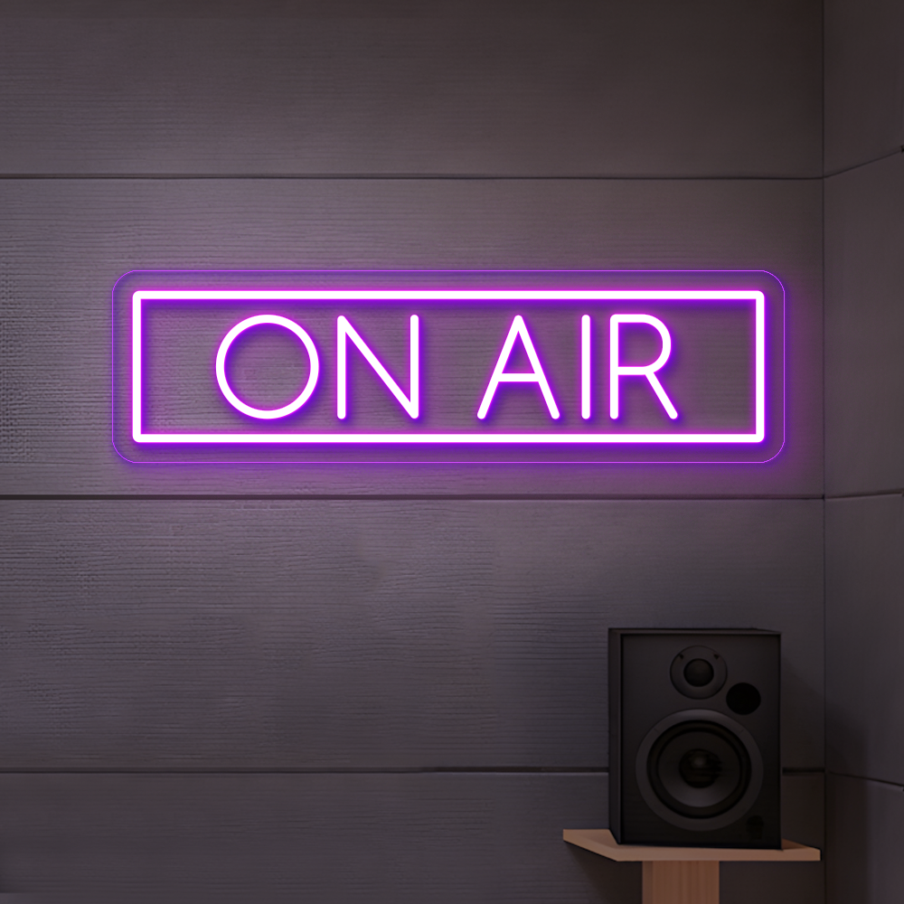 On Air Neon Sign - Vibrant LED Sign for Home Studio & Office Use