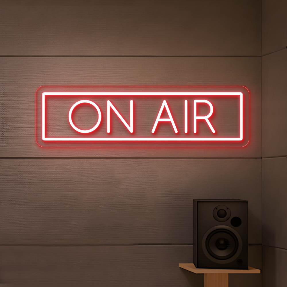 On Air Neon Sign - Vibrant LED Sign for Home Studio & Office Use