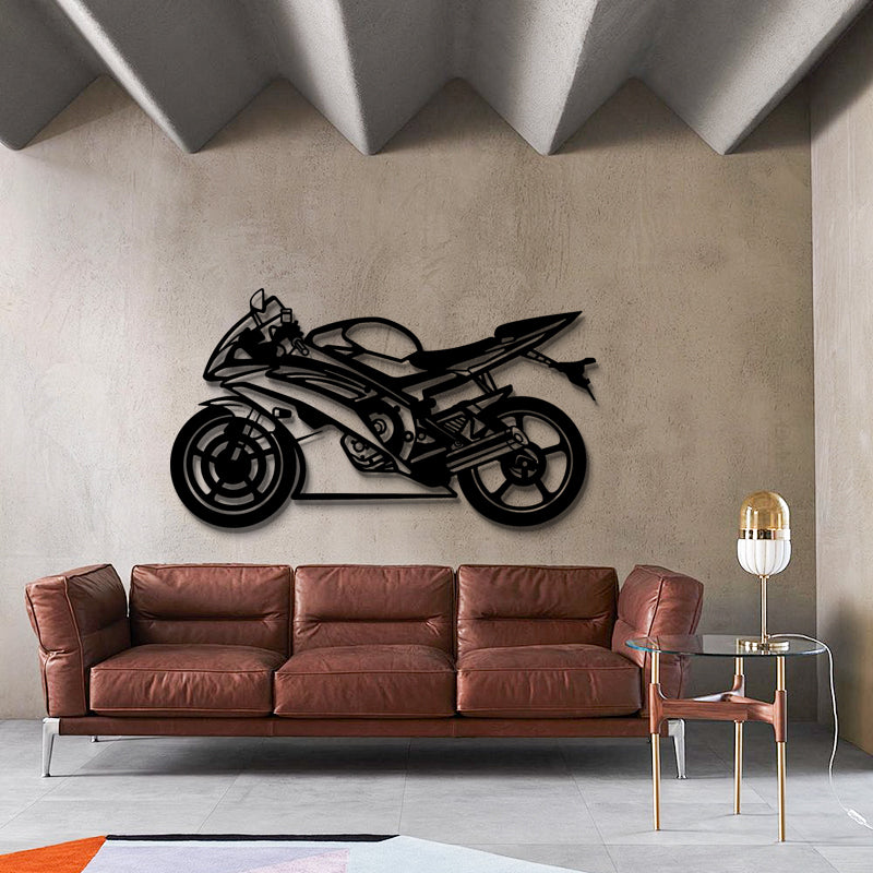 2014 R6 Motorcycle Silhouette - Sport Bike Metal Wall Art