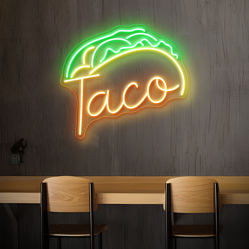 Taco & Burger Neon Sign – A Fun, Festive LED Neon Light for Your Restaurant