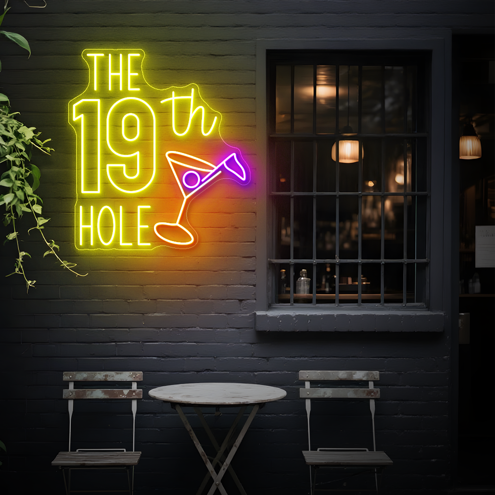 The 19th Hole Golf Neon Sign