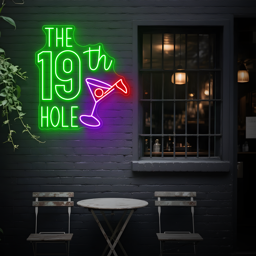 The 19th Hole Golf Neon Sign