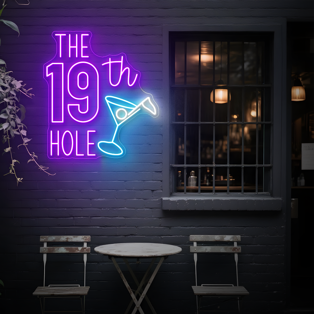 The 19th Hole Golf Neon Sign