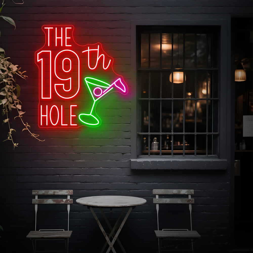 The 19th Hole Golf Neon Sign