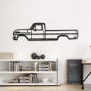 1968 F-100 Car Silhouette - Vintage Pickup Metal Wall Art