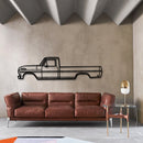 1968 F-100 Car Silhouette - Vintage Pickup Metal Wall Art