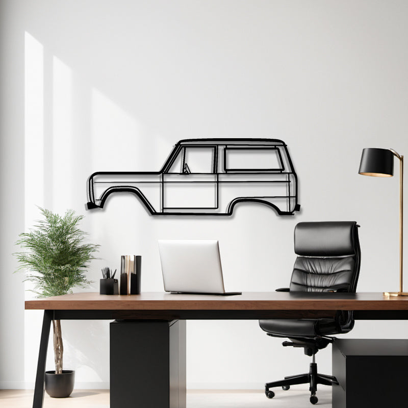 1972 Bronco Silhouette - Classic Off-Road Metal Wall Art