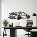 350Z Rear Profile Silhouette - Sports Car Metal Wall Art
