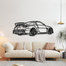350Z Rear Profile Silhouette - Sports Car Metal Wall Art