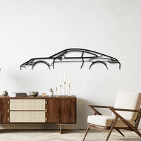 911 (992) Silhouette - Car Metal Wall Art