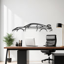 911 GT3 (992) Silhouette - Sports Car Metal Wall Art