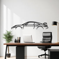 911 GT3 (992) Silhouette - Sports Car Metal Wall Art