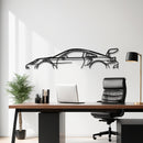911 GT3 RS (992) Silhouette - High-Performance Sports Car Metal Wall Art