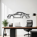 911 Turbo (964) Silhouette - Classic Sports Car Metal Wall Art