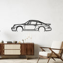 911 Turbo (964) Silhouette - Classic Sports Car Metal Wall Art