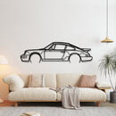 911 Turbo (964) Silhouette - Classic Sports Car Metal Wall Art