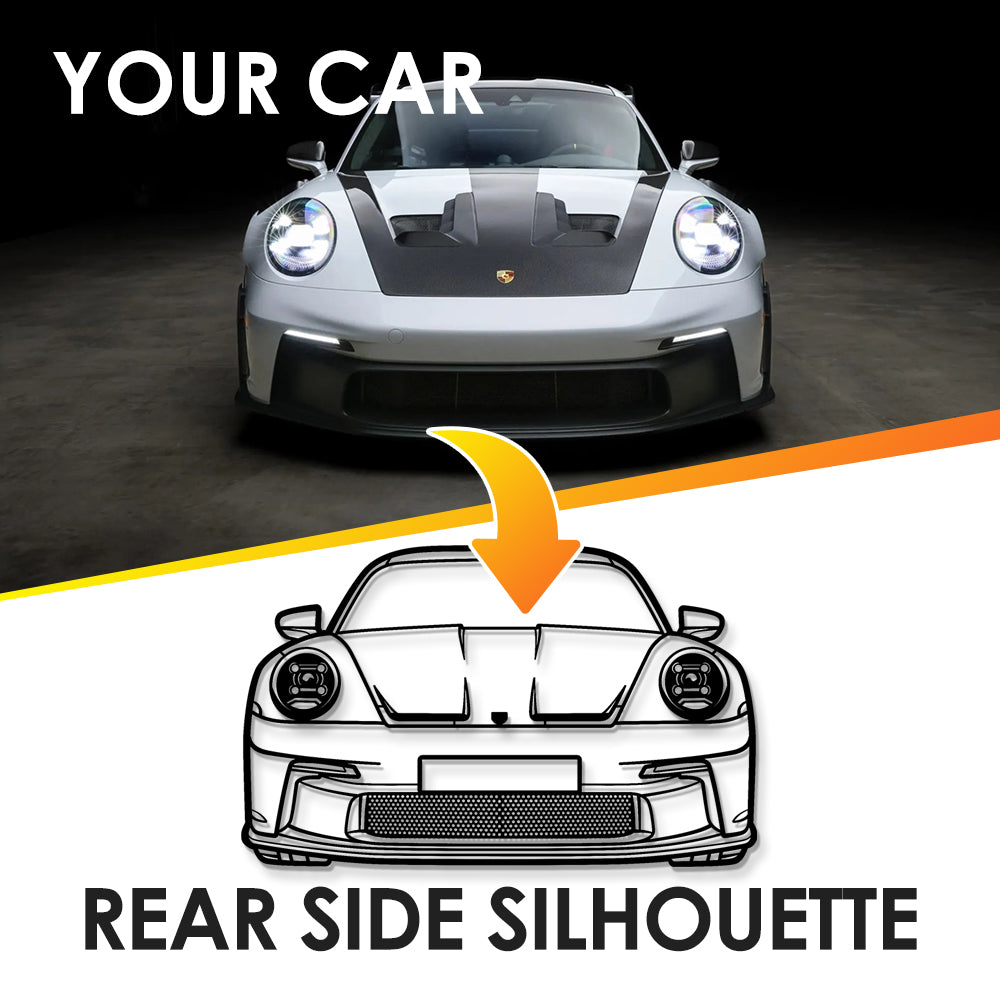 Custom Your Car Silhouette Metal Wall Art - Personalized Vehicle Wall Décor